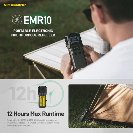 NITECORE EMR10 Outdoor Portable Electronic Multipurpose Mosquito Repeller 戶外便攜充電式超聲波驅蚊機 