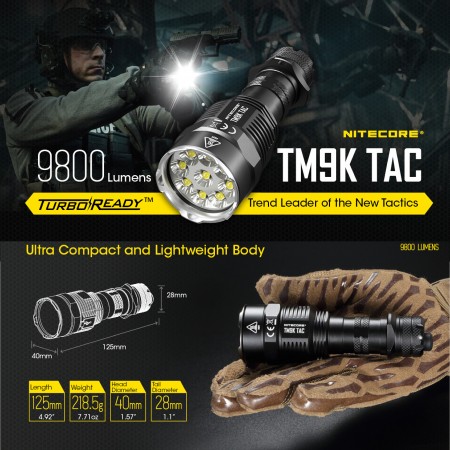 NITECORE TM9K TAC 9800 流明手電筒 Flashlight | 超強光