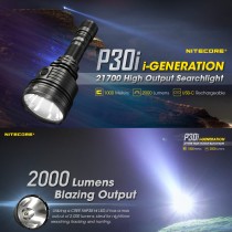 NITECORE P30i 2000 Lumens USB-C Rechargeable Search Light 2000流明USB-C充電手電筒
