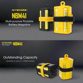 NITECORE NBM41 Battery Magazine for 21700 and 18650 Li-ion Batteries 鋰電池 收納套 電池盒 電池保護箱